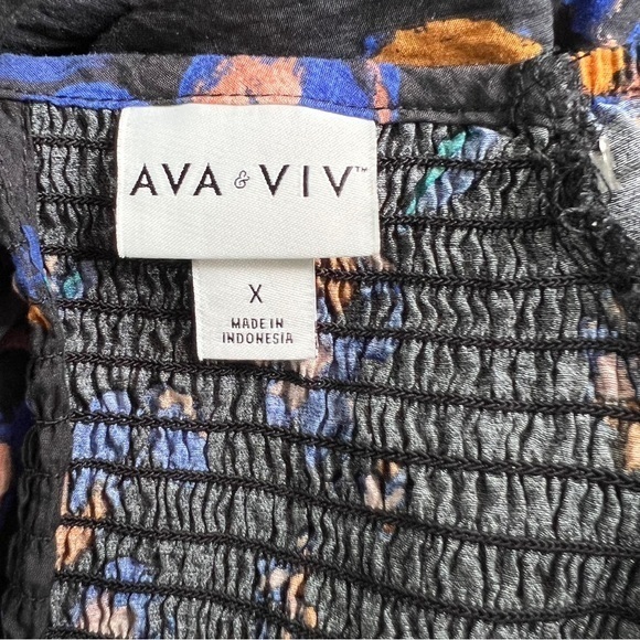 Ava &‎ Viv Women's Top Size X
Black Peplum Floral Print Long Sleeve Plus - Picture 4 of 14